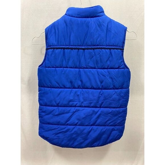 Carter’s Blue Puffer Vest Full Zip Youth Logo Fleece Lined EUC Size 6 Warm - Picture 4 of 8